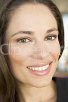 Head shot of woman smiling