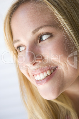 Head shot of woman smiling