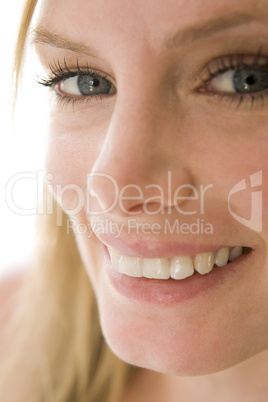 Head shot of woman smiling