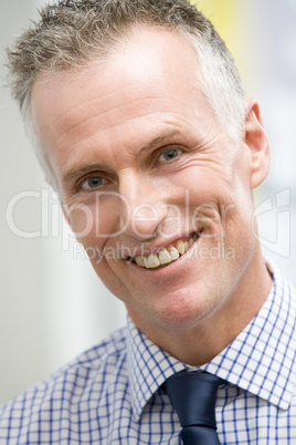 Head shot of man smiling