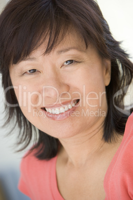 Head shot of woman smiling