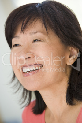 Head shot of woman smiling