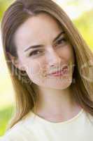 Head shot of woman smiling