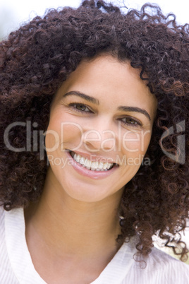 Head shot of woman smiling