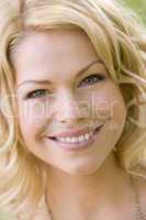 Head shot of woman smiling