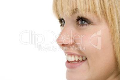 Head shot of woman smiling