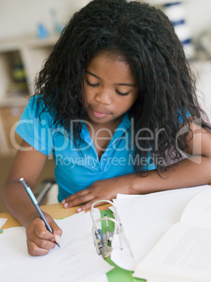 Young Girl Doing Homework