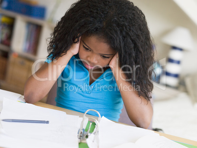 Young Girl Doing Homework