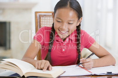 Girl Doing Her Homework