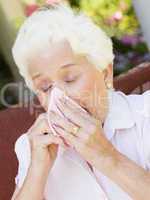 Woman Blowing Her Nose