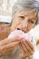 Woman Blowing Her Nose