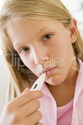 Girl Having Her Temperature Measured