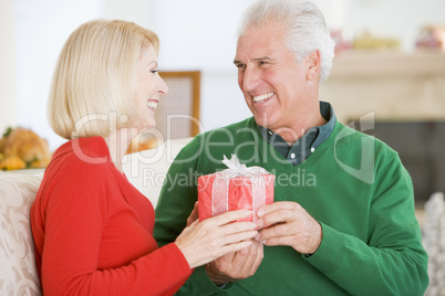 Mature Couple At Christmas