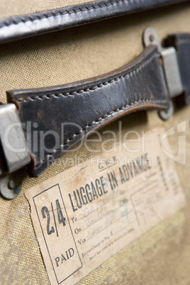 Close Up Of  Old-Fashioned Suitcase