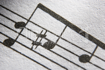 Close-Up Musical Notes