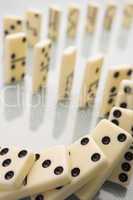 Arrangement Of Domino Pieces Collapsing