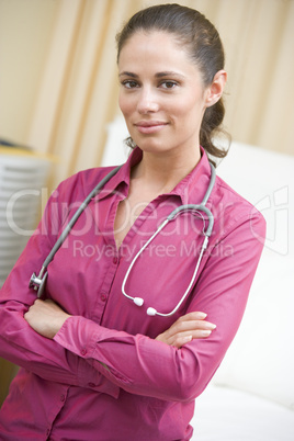 A Doctor Standing In A Hospital Ward