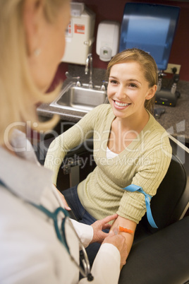 Young Woman Having Blood Test Done