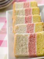 Slices Of Angel Cake On Plate