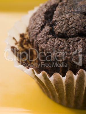 Chocolate Chip Muffin On A Plate