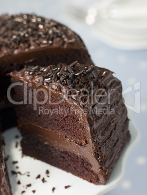 Slice Of Chocolate Fudge Cake