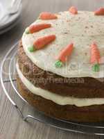 American Carrot Cake On A Cooling Rack