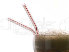 Chocolate Milkshake With Straws