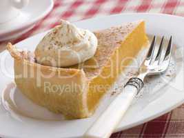 Slice Of Pumpkin Pie With Whipped Cream