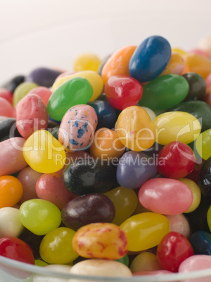 Bowl Of Coloured Jellybeans