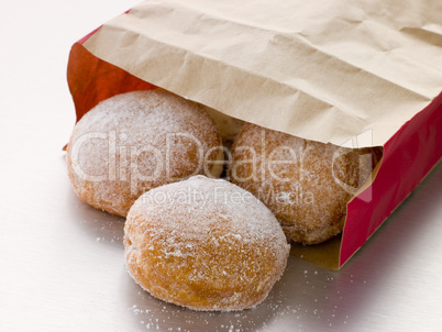 Bag Of Raspberry Jam Doughnuts