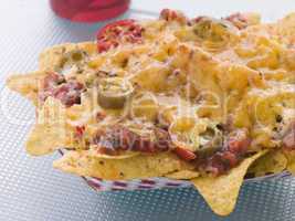 Portion Of Cheese And Chilli Nachos