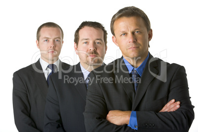 Group Of Businessmen Looking Stern