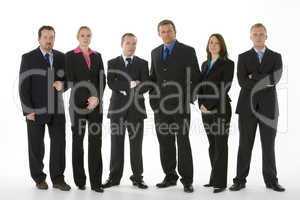 Group Of Business People Standing In A Line
