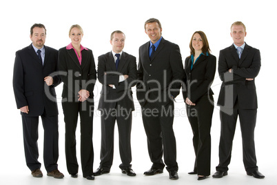 Group Of Business People Standing In A Line