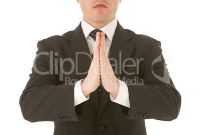 Businessman Holding With His Hands Together