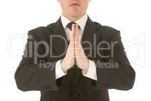 Businessman Holding With His Hands Together