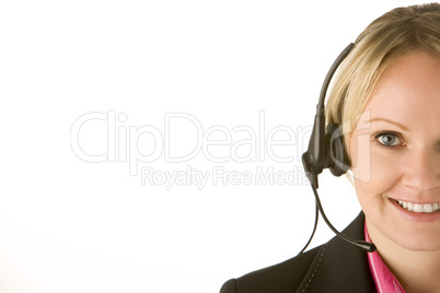 Customer Service Representative With Headset