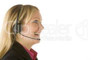 Customer Service Representative With Headset