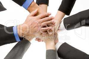 Businesspeople Hands In Together
