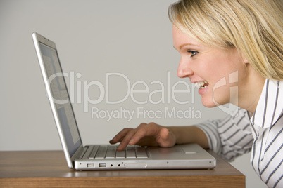 Businesswoman Looking At Laptop