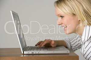 Businesswoman Looking At Laptop