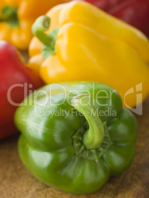 Different Coloured Peppers