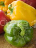 Different Coloured Peppers