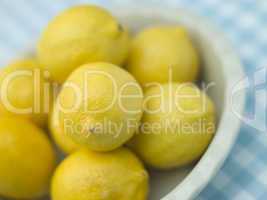 Plate Of Fresh Lemons