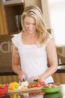 Woman Cutting Vegetables