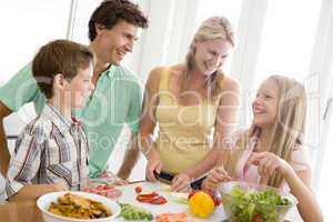 Family Preparing meal,mealtime Together