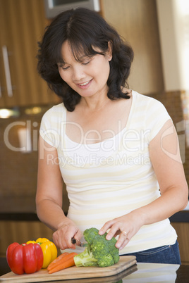 Woman Chopping Vegetables