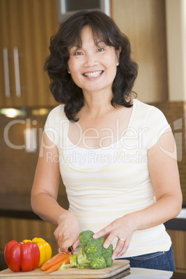 Woman Chopping Vegetables