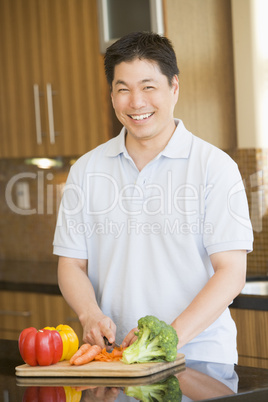 Man Chopping Vegetables