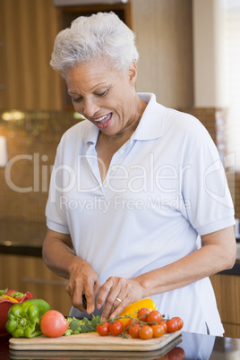 Woman Chopping Vegetables